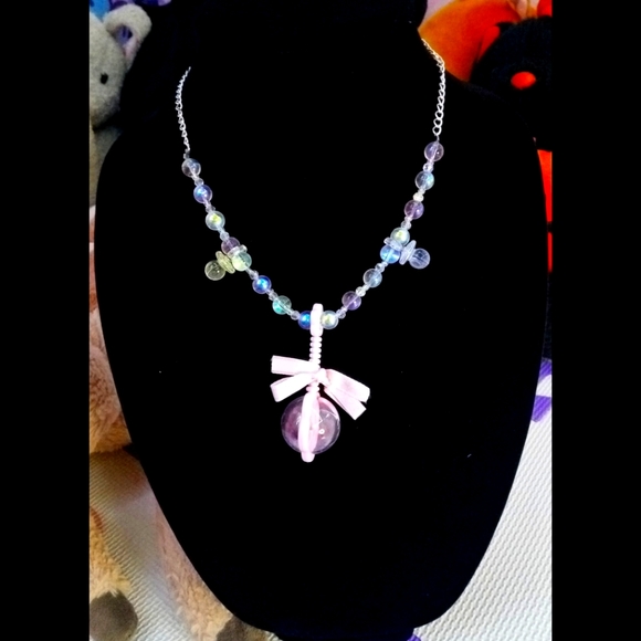 Handmade Kawaii Pastel Baby Rattle Pacifier Rave Decora Y2K J-fashion Necklace - Picture 2 of 2